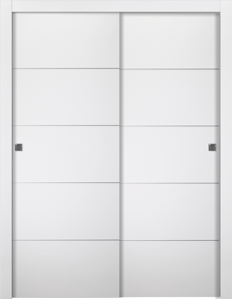 OPTIMA 4H SNOW WHITE BYPASS BELLDINNI MODERN INTERIOR DOOR - 1