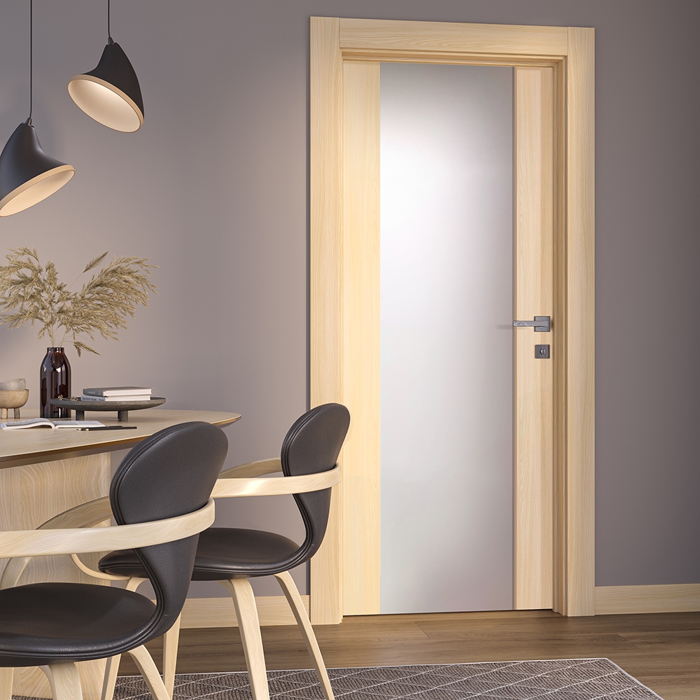 AVON 202 VETRO LOIRE ASH SWING DOORS BELLDINNI MODERN INTERIOR DOOR - 2