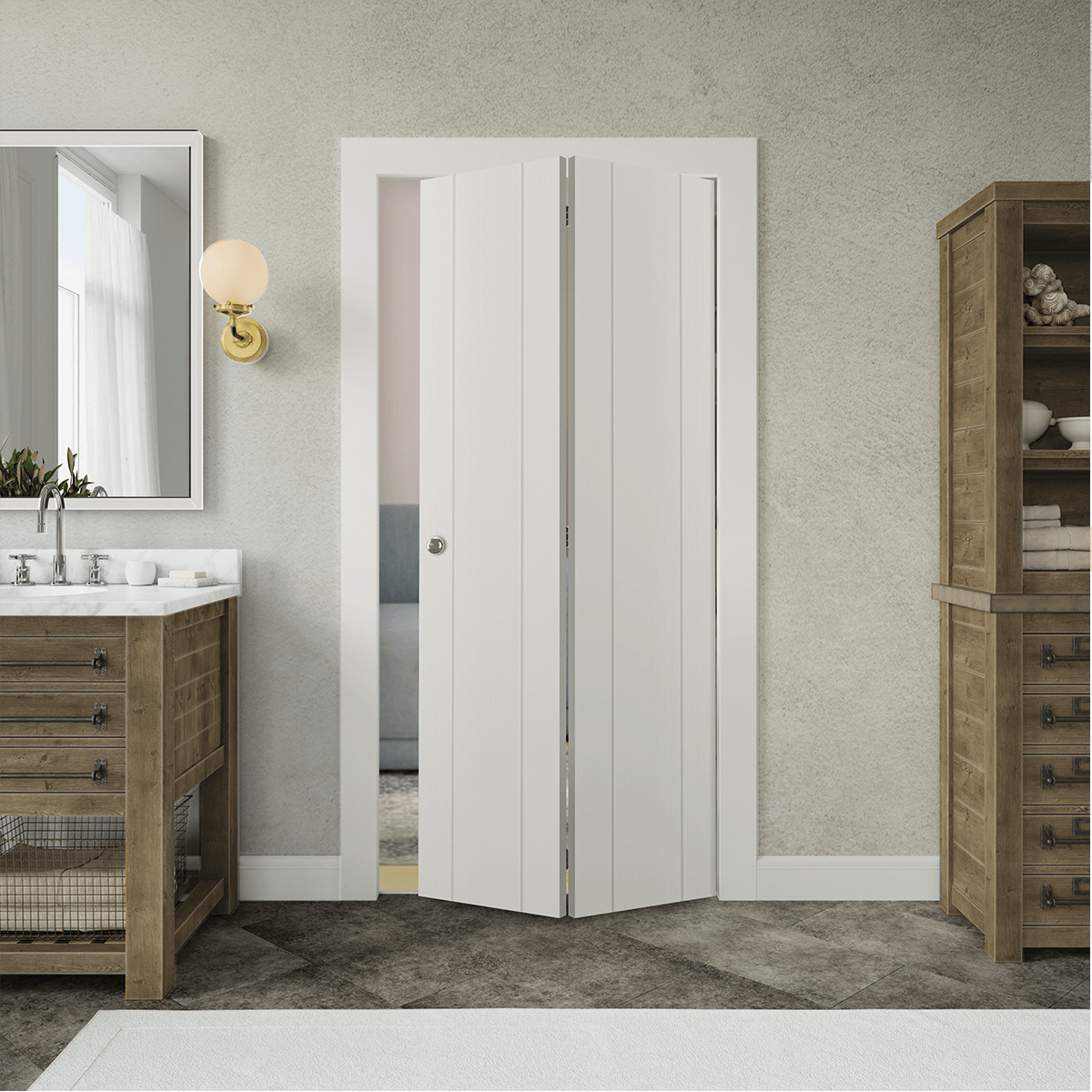 OPTIMA 2U SNOW WHITE BI-FOLD BELLDINNI MODERN INTERIOR DOOR - 2