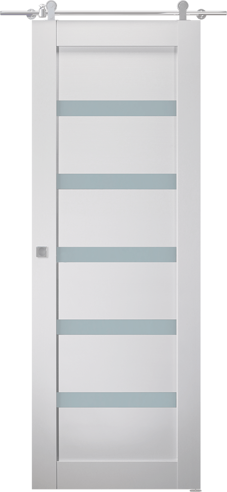 LEORA VETRO BIANCO NOBLE BARN BELLDINNI MODERN INTERIOR DOOR - 1