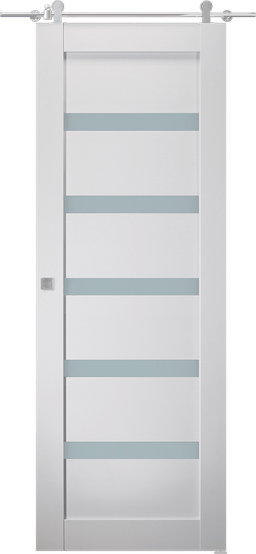 LEORA VETRO BIANCO NOBLE BARN BELLDINNI MODERN INTERIOR DOOR - 1