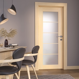 AVON 5 LITE VETRO LOIRE ASH SWING DOORS BELLDINNI MODERN INTERIOR DOOR - 2