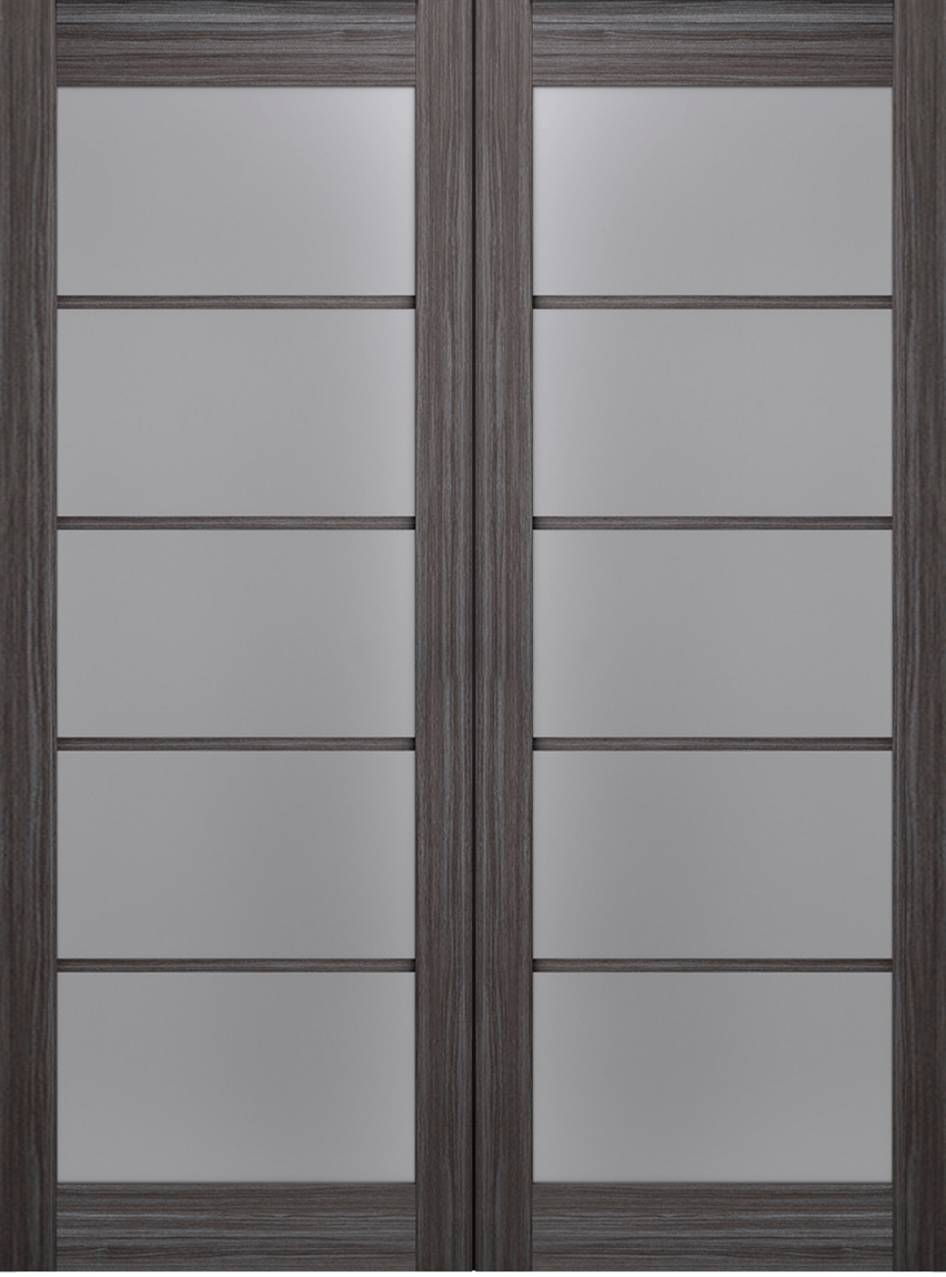 PALLADIO 5 LITE VETRO GRAY OAK BI-FOLD BELLDINNI MODERN INTERIOR DOOR - 7