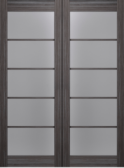 PALLADIO 5 LITE VETRO GRAY OAK BI-FOLD BELLDINNI MODERN INTERIOR DOOR - 7