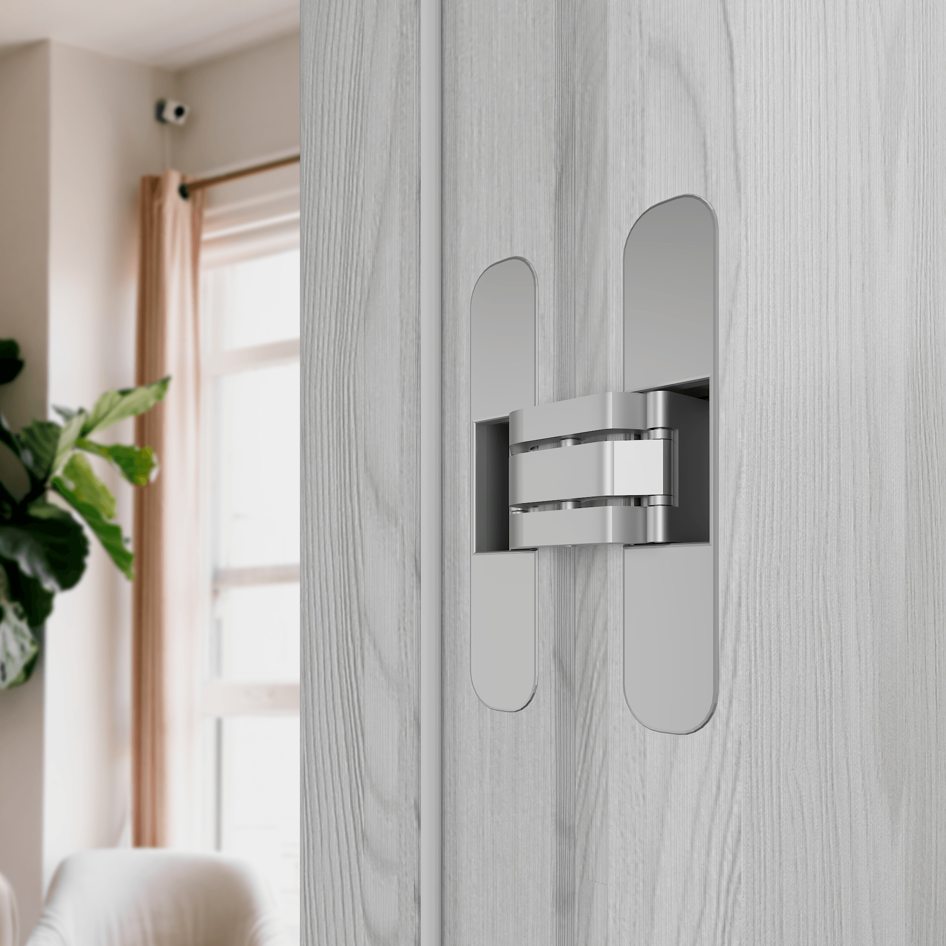OPTIMA SNOW WHITE INVISIBLE METAL FRAME BELLDINNI MODERN INTERIOR DOOR - 6