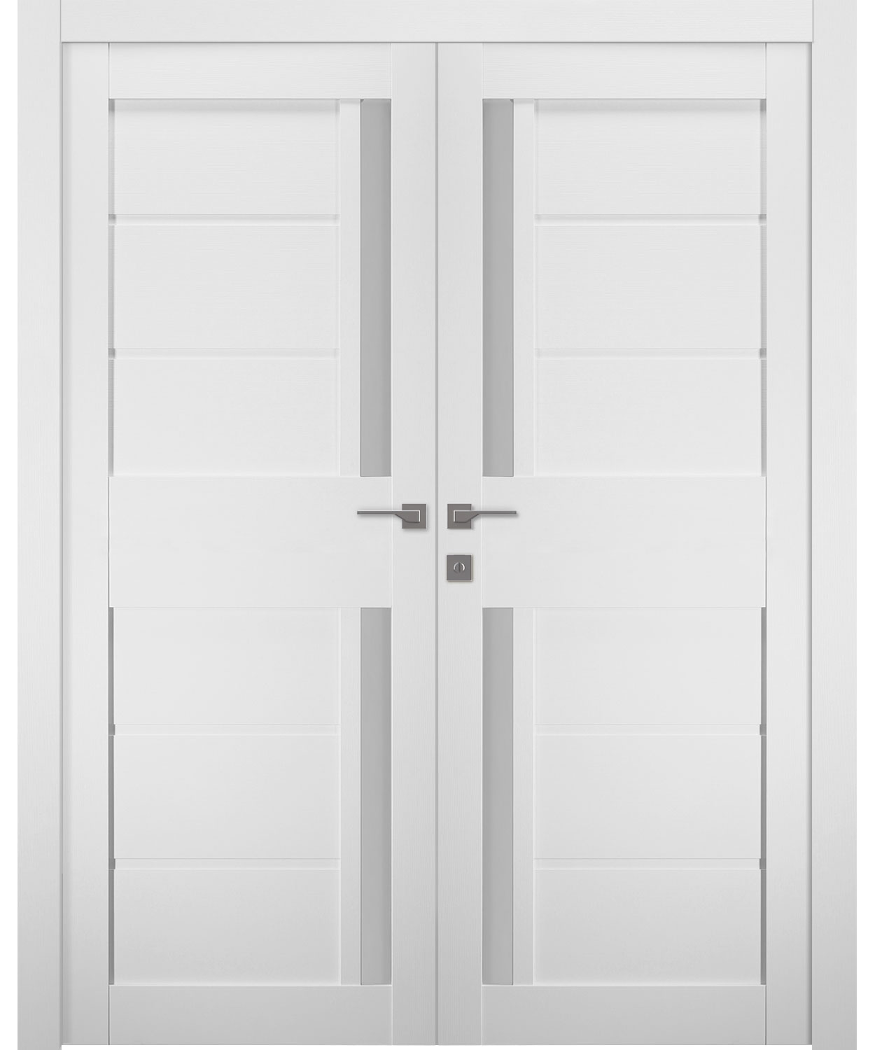 ESTA VETRO BIANCO NOBLE DOUBLE BELLDINNI MODERN INTERIOR DOOR - 1