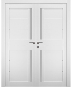 ESTA VETRO BIANCO NOBLE DOUBLE BELLDINNI MODERN INTERIOR DOOR - 1