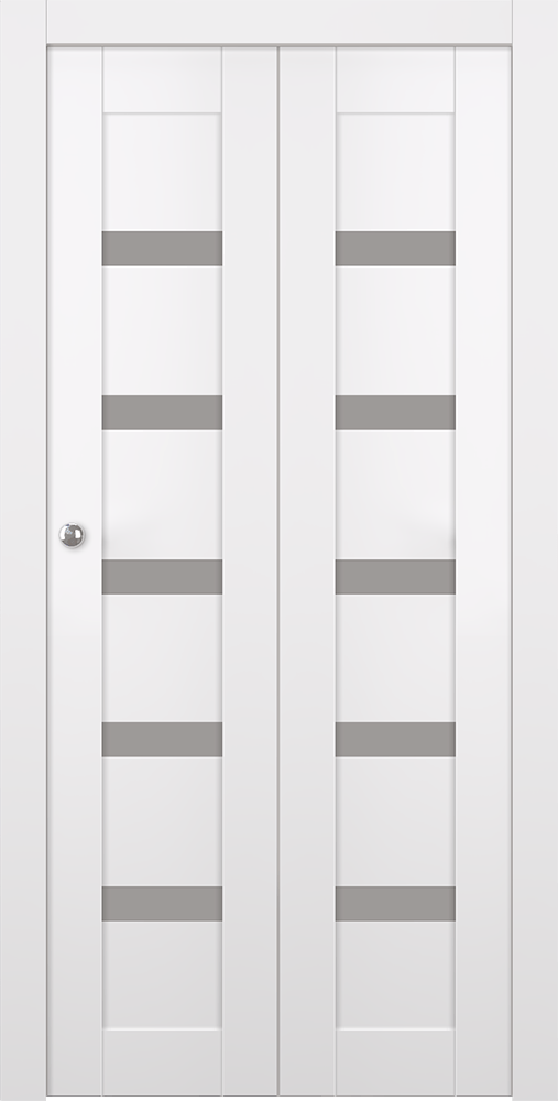 LEORA VETRO SNOW WHITE BI-FOLD BELLDINNI MODERN INTERIOR DOOR - 1