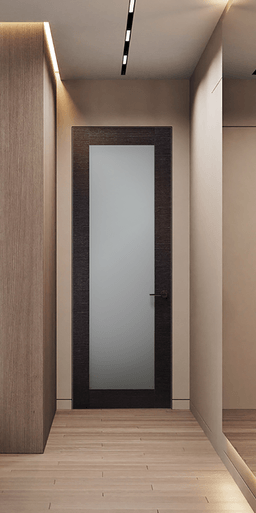 AVANTI 207 VETRO BLACK APRICOT INVISIBLE METAL FRAME BELLDINNI MODERN INTERIOR DOOR - 2