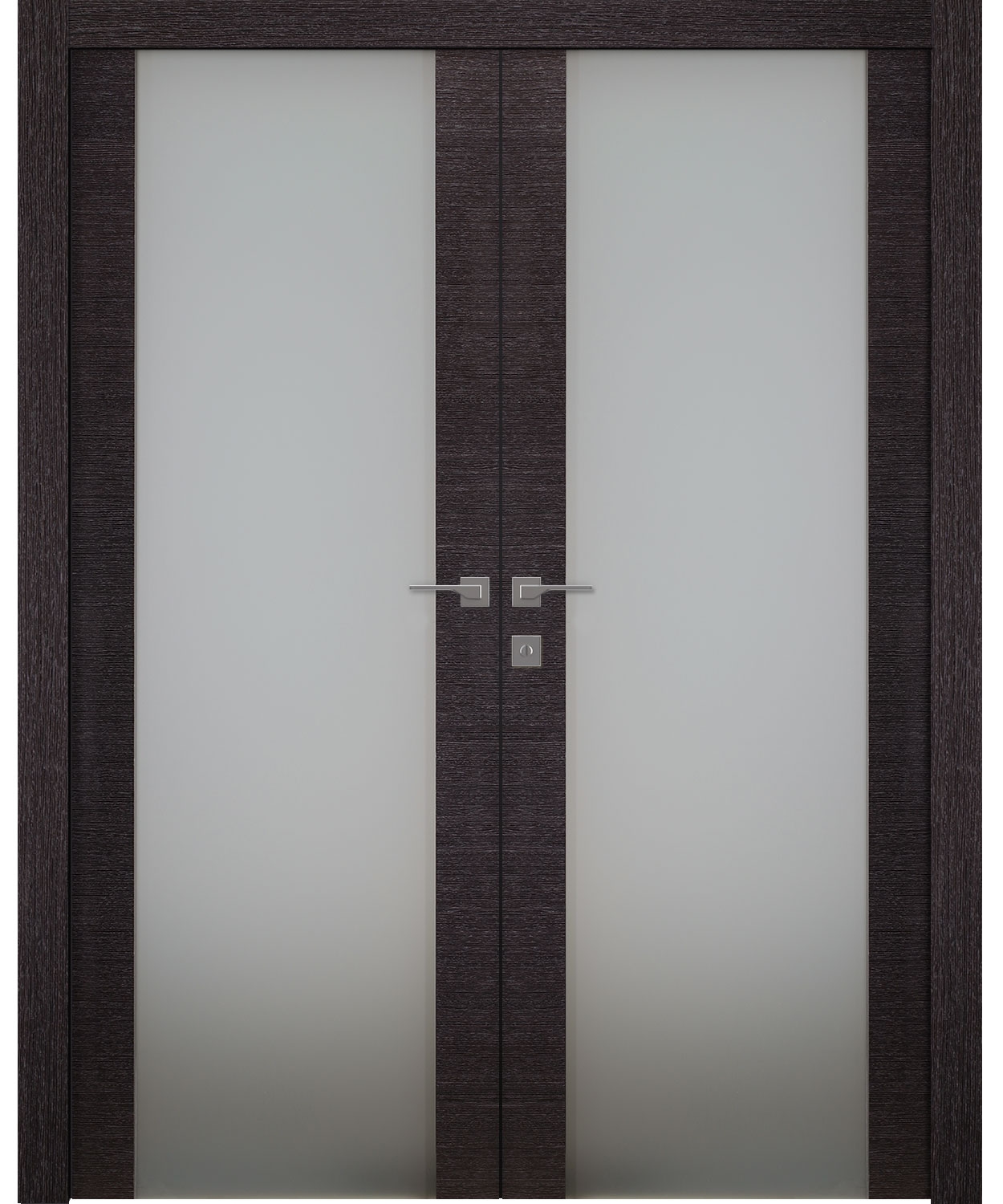 AVANTI 202 VETRO BLACK APRICOT DOUBLE BELLDINNI MODERN INTERIOR DOOR - 2