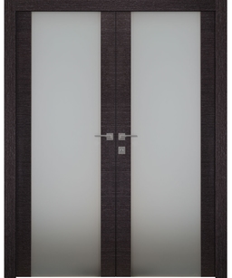 AVANTI 202 VETRO BLACK APRICOT DOUBLE BELLDINNI MODERN INTERIOR DOOR - 2