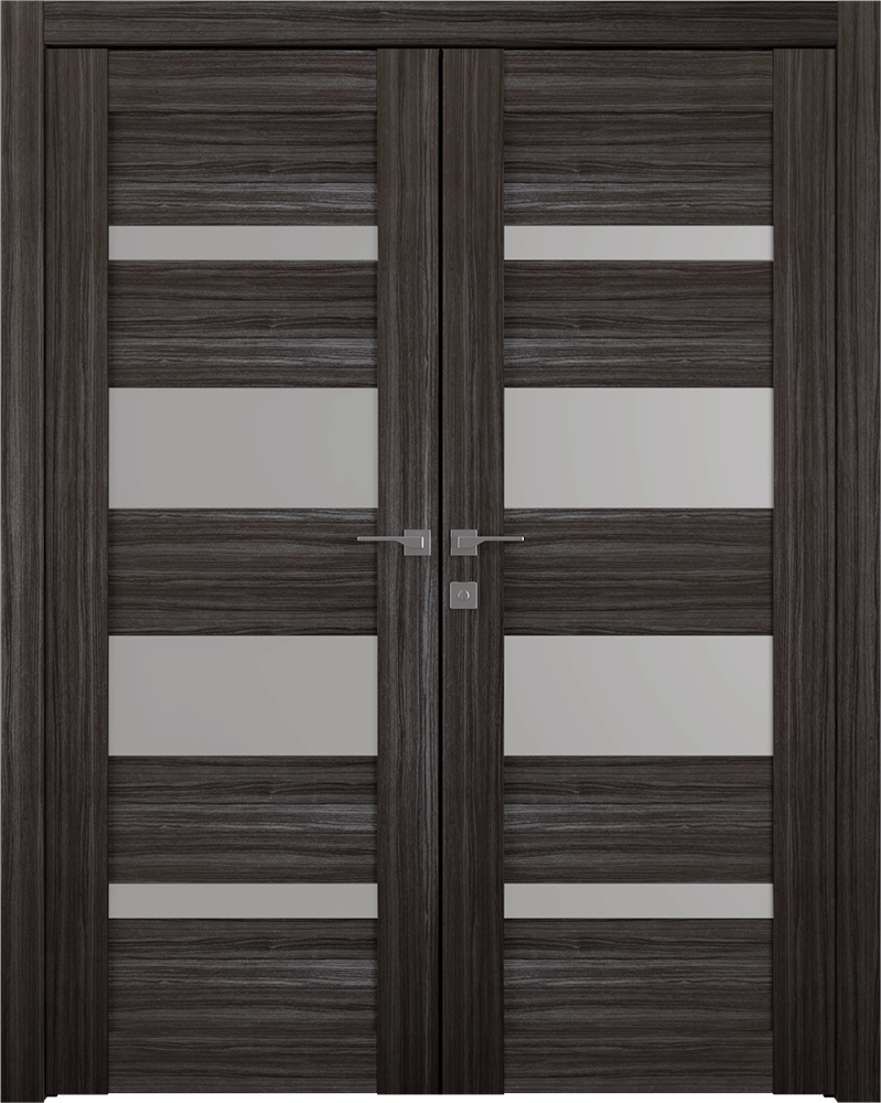 MIRELLA VETRO GRAY OAK DOUBLE BELLDINNI MODERN INTERIOR DOOR - 1