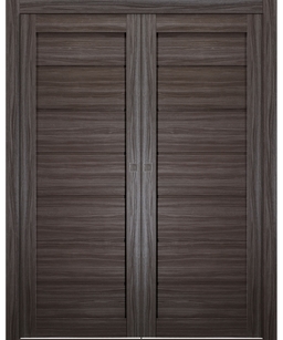 ALDA GRAY OAK DOUBLE POCKET BELLDINNI MODERN INTERIOR DOOR - 1