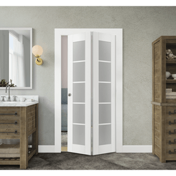 PALLADIO 5 LITE VETRO BIANCO NOBLE BI-FOLD BELLDINNI MODERN INTERIOR DOOR - 1