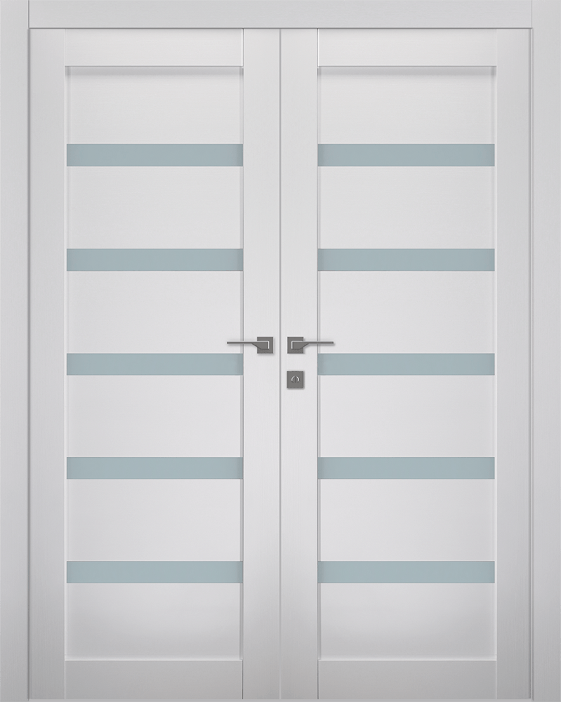 LEORA VETRO BIANCO NOBLE DOUBLE BELLDINNI MODERN INTERIOR DOOR - 5