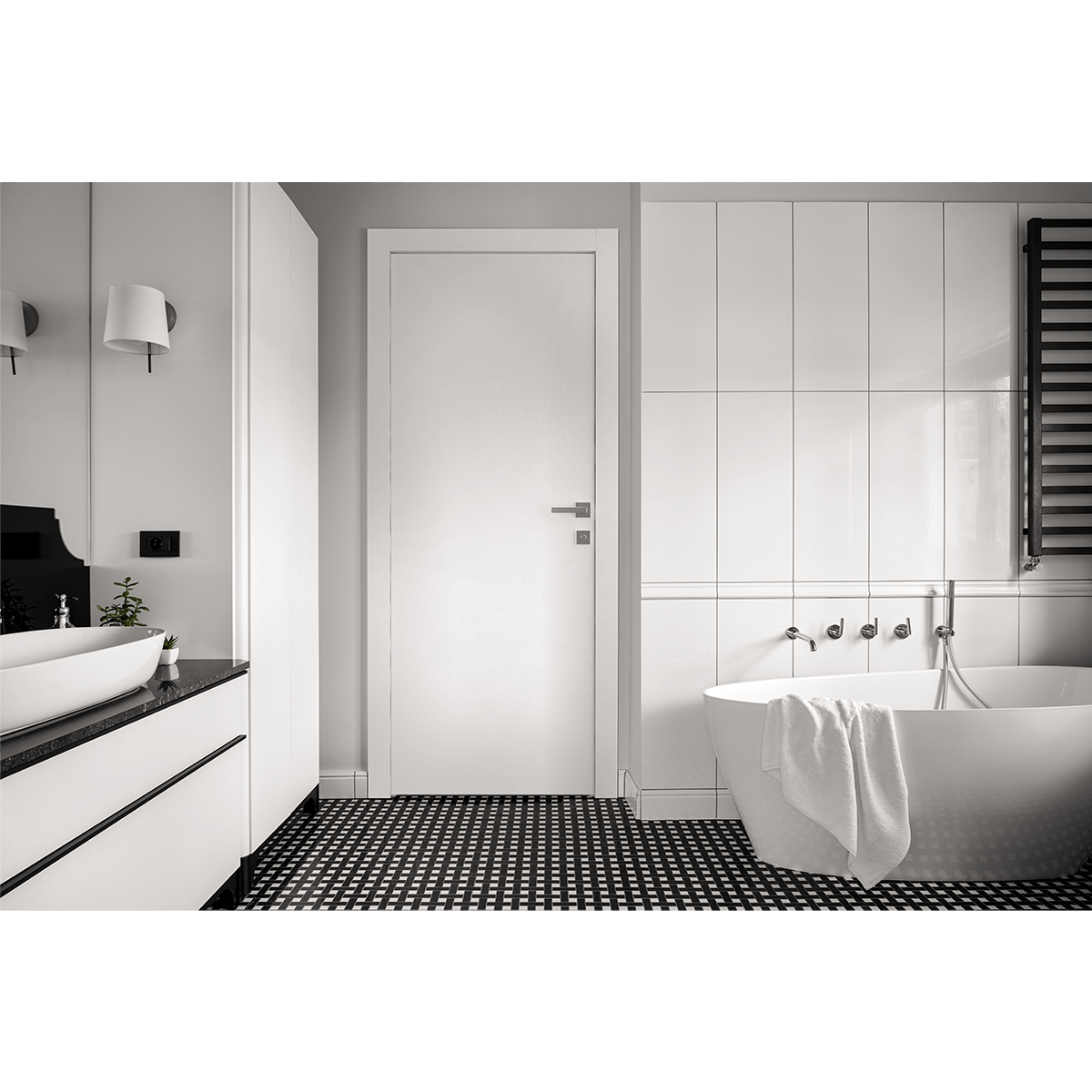 PALLADIO BIANCO NOBLE SWING DOORS BELLDINNI MODERN INTERIOR DOOR - 2