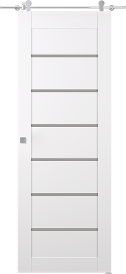 ALBA SNOW WHITE BARN BELLDINNI MODERN INTERIOR DOOR - 1