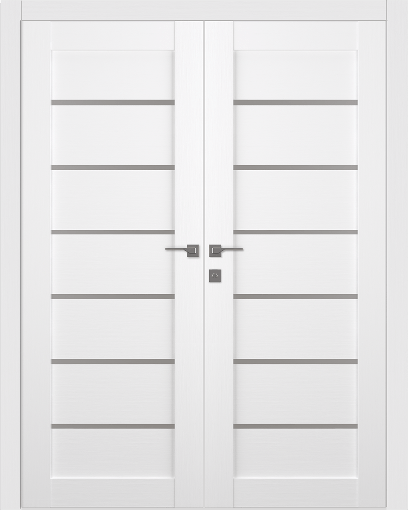 ALBA BIANCO NOBLE DOUBLE BELLDINNI MODERN INTERIOR DOOR - 1