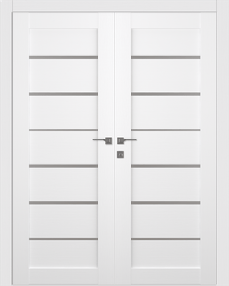 ALBA BIANCO NOBLE DOUBLE BELLDINNI MODERN INTERIOR DOOR - 1