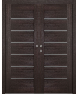 AVON 07-02 VETRO VERALINGA OAK DOUBLE BELLDINNI MODERN INTERIOR DOOR - 1