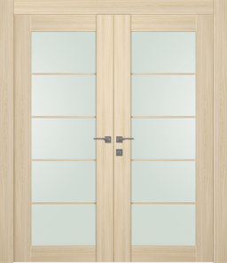 AVON 5 LITE VETRO LOIRE ASH DOUBLE BELLDINNI MODERN INTERIOR DOOR - 1
