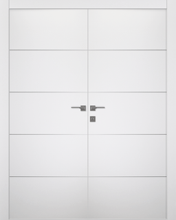 OPTIMA 4H SNOW WHITE DOUBLE BELLDINNI MODERN INTERIOR DOOR - 1