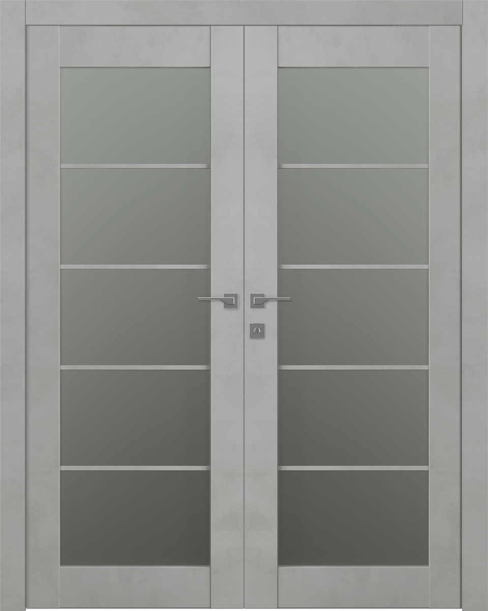 AVON 5 LITE VETRO LIGHT URBAN DOUBLE BELLDINNI MODERN INTERIOR DOOR - 1