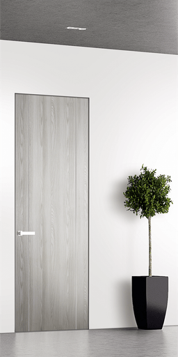 OPTIMA 2U RIBEIRA ASH INVISIBLE METAL FRAME BELLDINNI MODERN INTERIOR DOOR - 1
