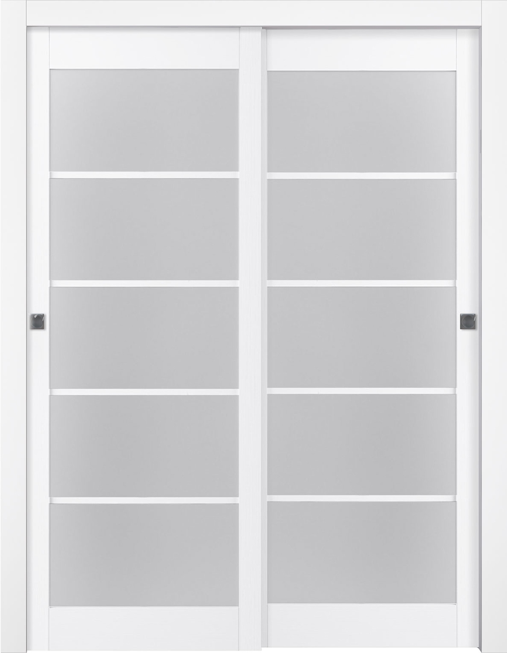 PALLADIO 5 LITE VETRO BIANCO NOBLE BYPASS BELLDINNI MODERN INTERIOR DOOR - 3