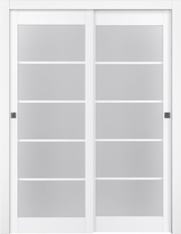 PALLADIO 5 LITE VETRO BIANCO NOBLE BYPASS BELLDINNI MODERN INTERIOR DOOR - 3