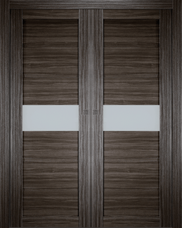 EDNA VETRO GRAY OAK DOUBLE POCKET BELLDINNI MODERN INTERIOR DOOR - 1