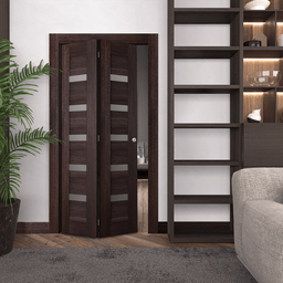 AVON 07-04 VETRO VERALINGA OAK BI-FOLD BELLDINNI MODERN INTERIOR DOOR - 4