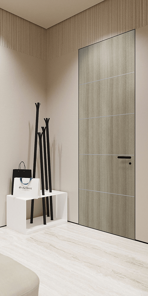 OPTIMA 4H SHAMBOR DOUBLE INVISIBLE METAL FRAME BELLDINNI MODERN INTERIOR DOOR - 2