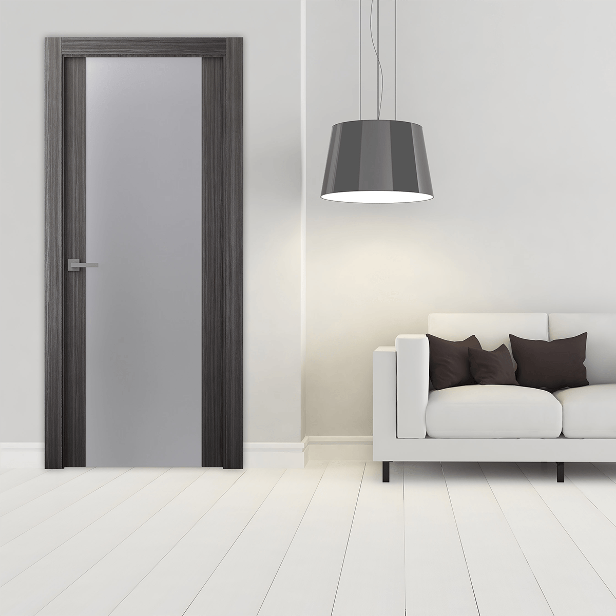 PALLADIO 202 VETRO GRAY OAK SWING BELLDINNI MODERN INTERIOR DOOR - 6