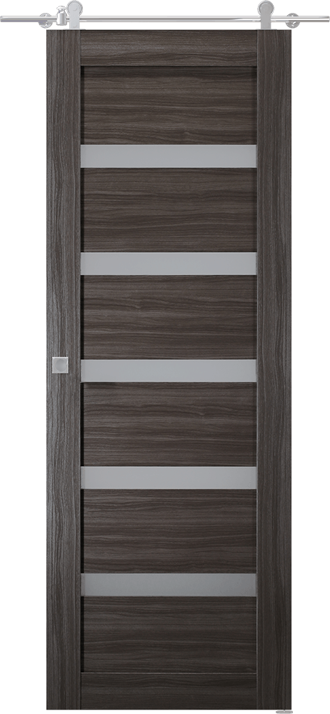 LEORA VETRO GRAY OAK BARN BELLDINNI MODERN INTERIOR DOOR - 7