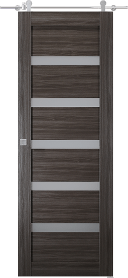 LEORA VETRO GRAY OAK BARN BELLDINNI MODERN INTERIOR DOOR - 7