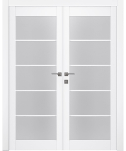 PALLADIO 5 LITE VETRO BIANCO NOBLE DOUBLE BELLDINNI MODERN INTERIOR DOOR - 6