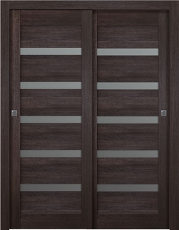 AVON 07-04 VETRO VERALINGA OAK BYPASS BELLDINNI MODERN INTERIOR DOOR - 1