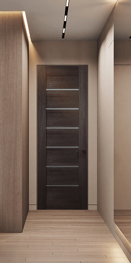 AVON 07-02 VETRO VERALINGA OAK DOUBLE INVISIBLE METAL FRAME BELLDINNI MODERN INTERIOR DOOR - 2