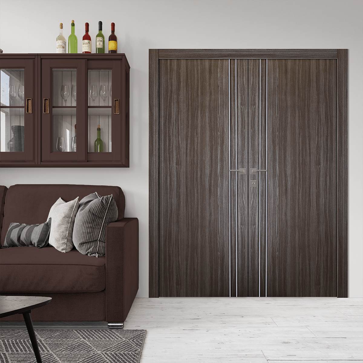 PALLADIO 2V GRAY OAK DOUBLE BELLDINNI MODERN INTERIOR DOOR - 7