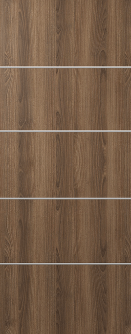 OPTIMA 4H PECAN NUTWOOD SLAB DOORS BELLDINNI MODERN INTERIOR DOOR - 1