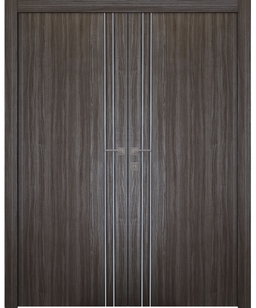 PALLADIO 2V GRAY OAK DOUBLE BELLDINNI MODERN INTERIOR DOOR - 2
