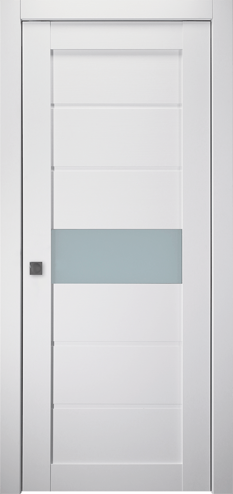 EDNA VETRO BIANCO NOBLE POCKET BELLDINNI MODERN INTERIOR DOOR - 1