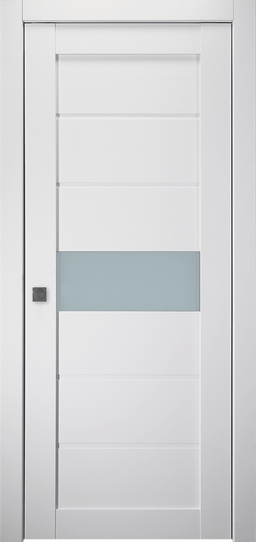 EDNA VETRO BIANCO NOBLE POCKET BELLDINNI MODERN INTERIOR DOOR - 1