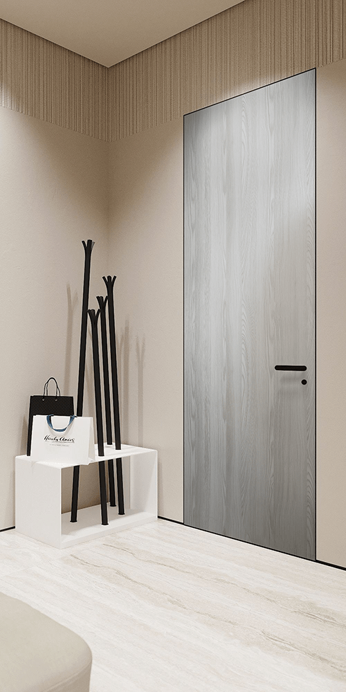 OPTIMA RIBEIRA ASH INVISIBLE METAL FRAME BELLDINNI MODERN INTERIOR DOOR - 4