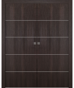 OPTIMA 4H VERALINGA OAK DOUBLE POCKET BELLDINNI MODERN INTERIOR DOOR - 1