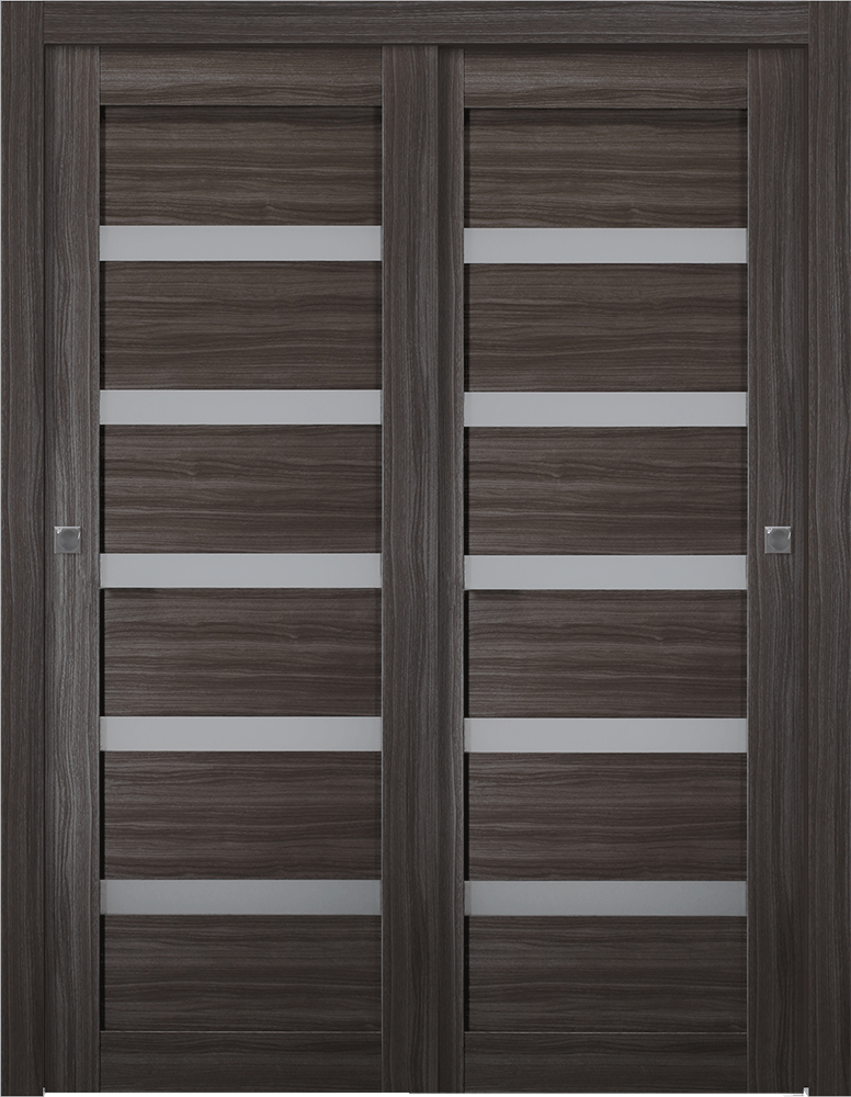 LEORA VETRO GRAY OAK BYPASS BELLDINNI MODERN INTERIOR DOOR - 7