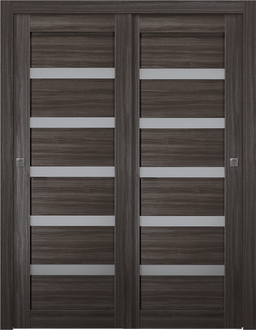 LEORA VETRO GRAY OAK BYPASS BELLDINNI MODERN INTERIOR DOOR - 7