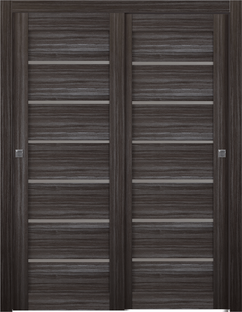 ALBA GRAY OAK BYPASS BELLDINNI MODERN INTERIOR DOOR - 2