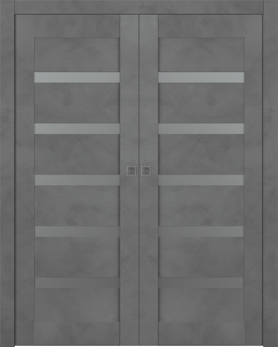 AVON 07-04 VETRO DARK URBAN DOUBLE POCKET BELLDINNI MODERN INTERIOR DOOR - 1